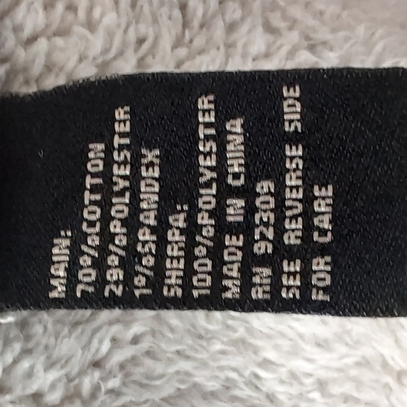 DG2 Black/ Cream Women's Sherpa Coat,Black Wash Size L. - Picture 10 of 11